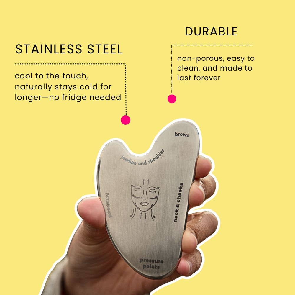 Gua Sha Facial Massage Tool | Stainless Steel Zero Waste