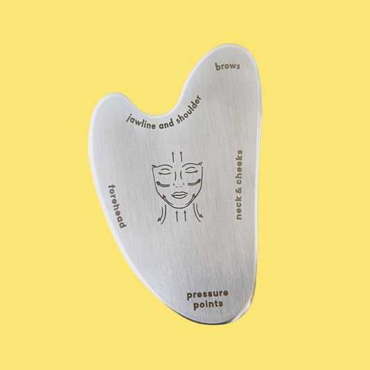Gua Sha Facial Massage Tool |  Stainless Steel Zero Waste